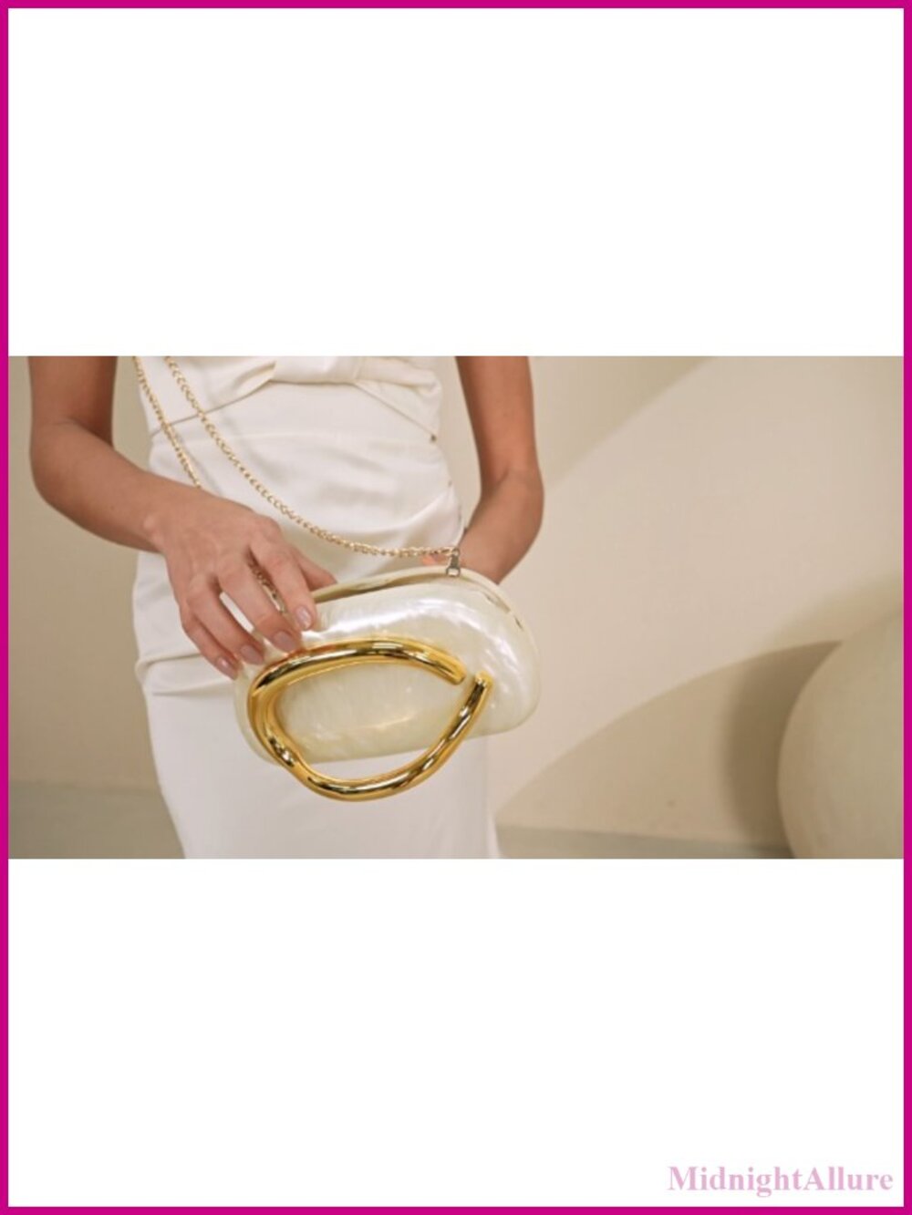 Acrylic Clutch Purse Metal Handle Evening Bag Box Crossbody Handbag Wedding - Picture 6 of 6